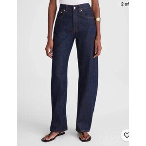 NWT Madewell $148 The Balloon Jean High Rise Dark Rinse Blue Size 27P